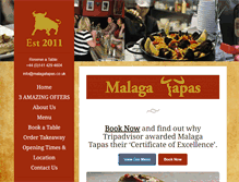 Tablet Screenshot of malagatapas.co.uk